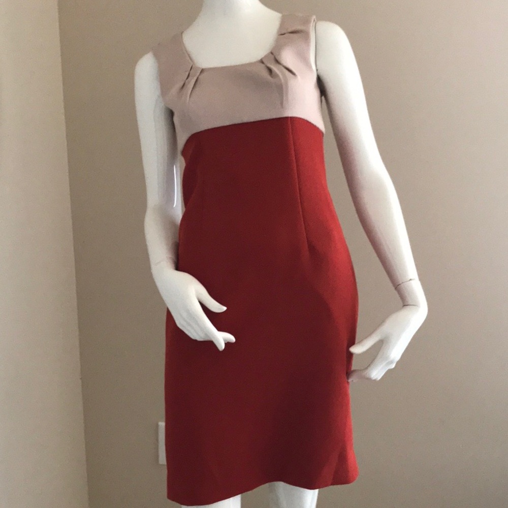 Patrizia Luca Milano orange/cream dress XS